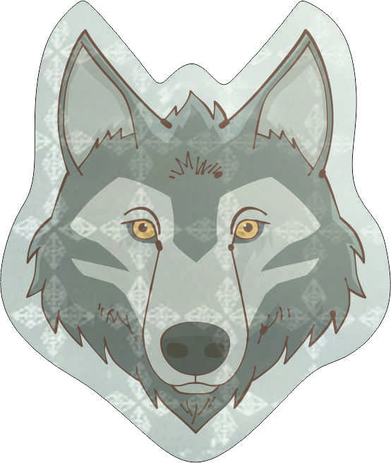 Wolfskopf Sticker, Made in Germany – Bild 2