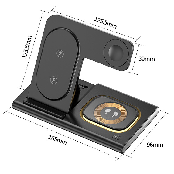 15w 3in1 Wireless Ladestation- Modell A80 – Bild 5