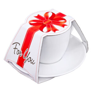 Cafetasse 0422 mit Untersetzer in Geschenkverpackung