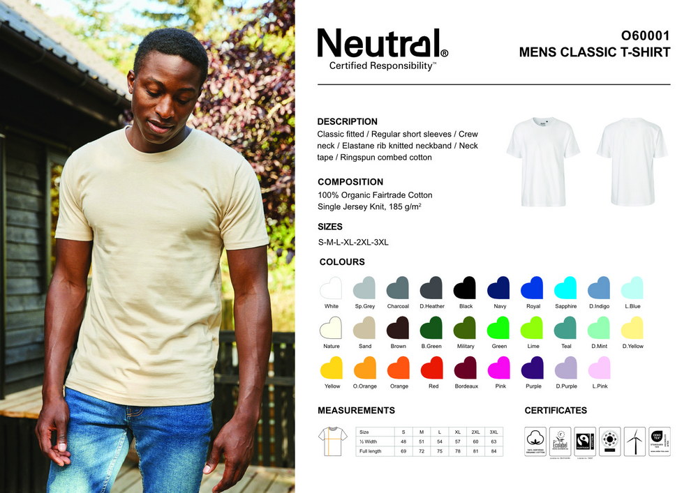 Neutral Mens Classic T-Shirt – Bild 4