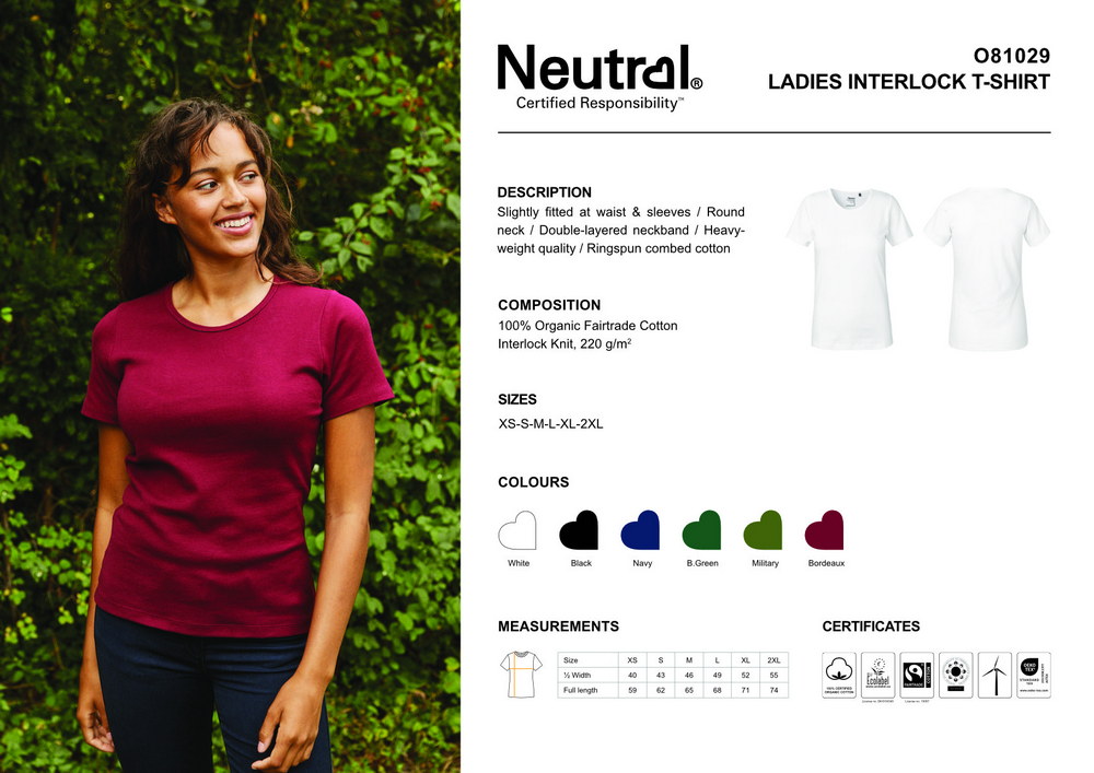 Neutral Ladies Interlock T-Shirt – Bild 3