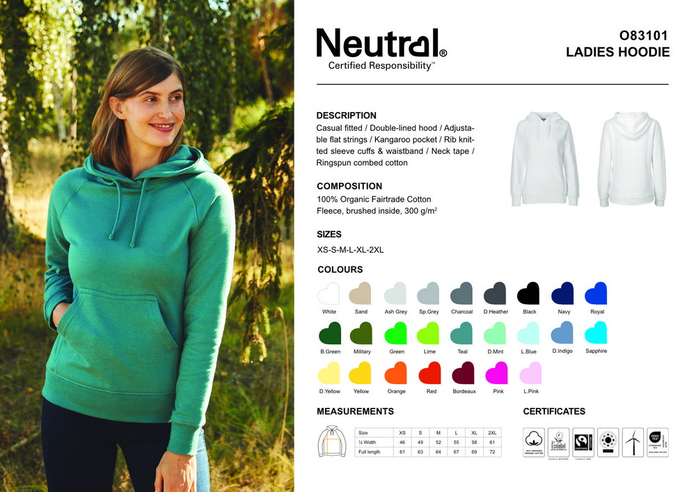 Neutral Ladies Hoodie – Bild 5