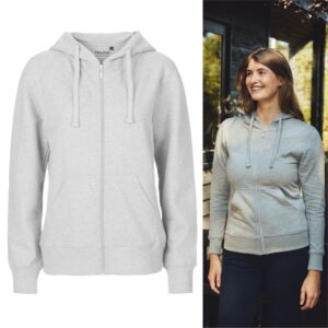 Neutral Ladies Zip Hoodie