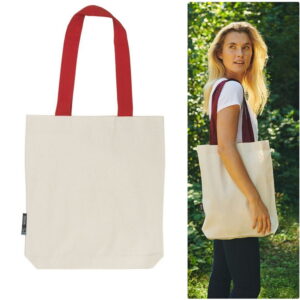 Neutral Twill Bag w. Contrast Handles, one size