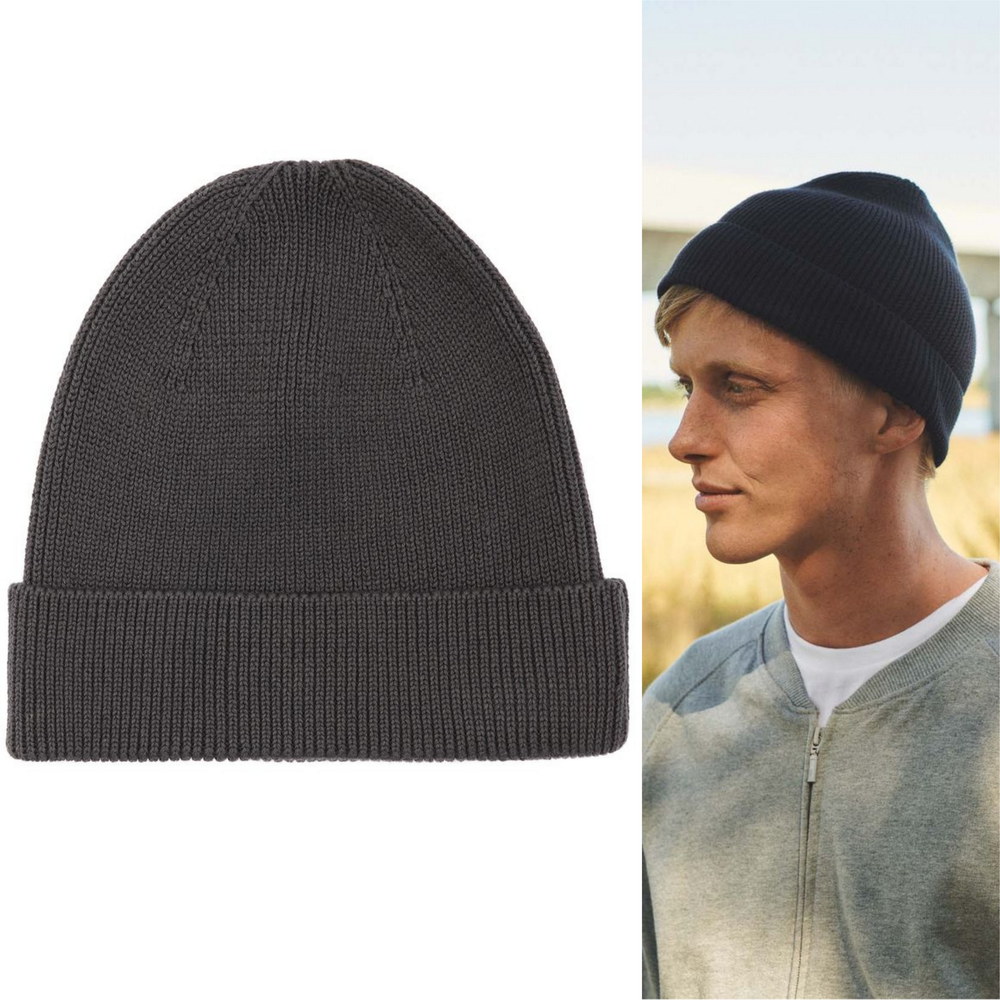 Neutral Rib Beanie, one size