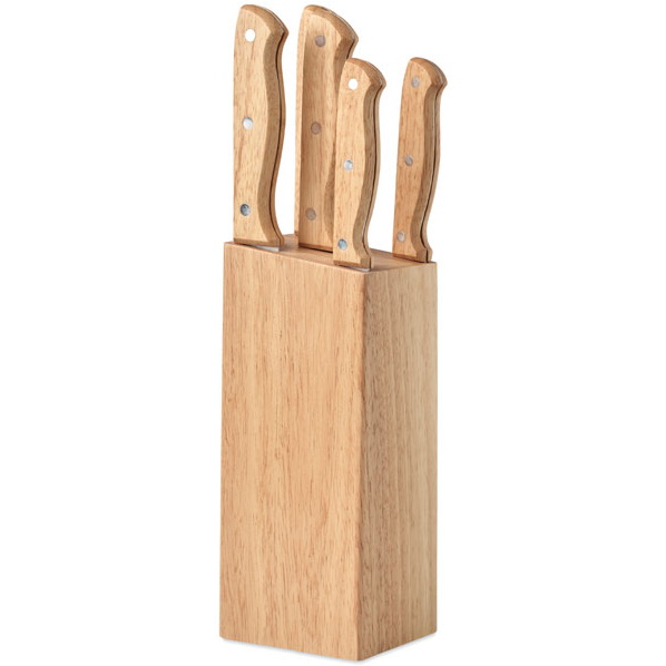 GOURMET-5 teiliges Messerset mit Messerblock