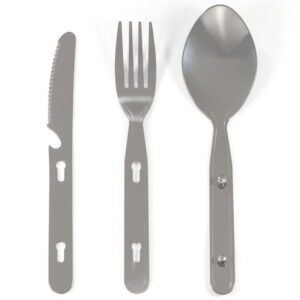 BasicNature BIWAK HIKING Besteck 3-teilig, Offiziersbesteck/Campingbesteck