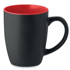 Kaffeebecher Lim - schwarz mit färbiger Innenseite für Farbgravur vorbereitet