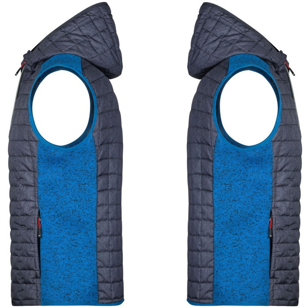 Herren Hybrid Strickfleece Gilet-J&N 0768 – Bild 3
