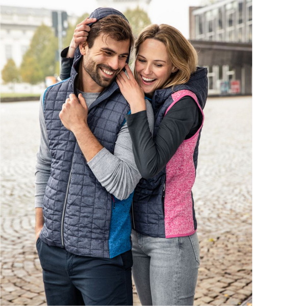 Herren Hybrid Strickfleece Gilet-J&N 0768 – Bild 5