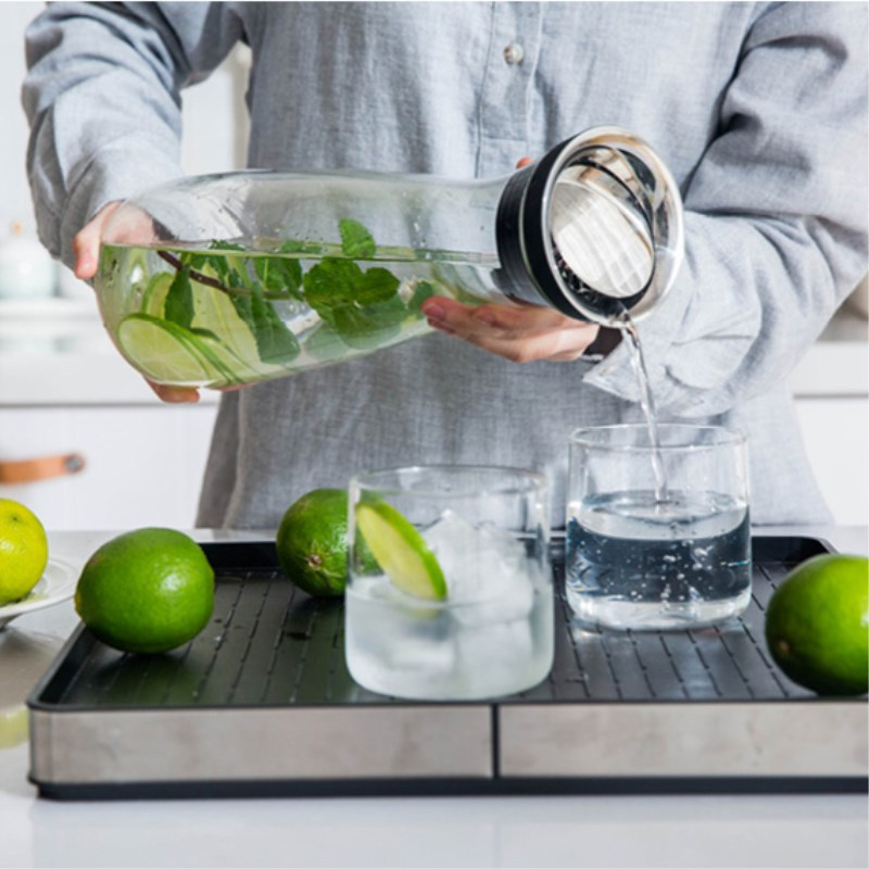 Wasserdekanterset mit 2 Gläsern - Alice Aquarius