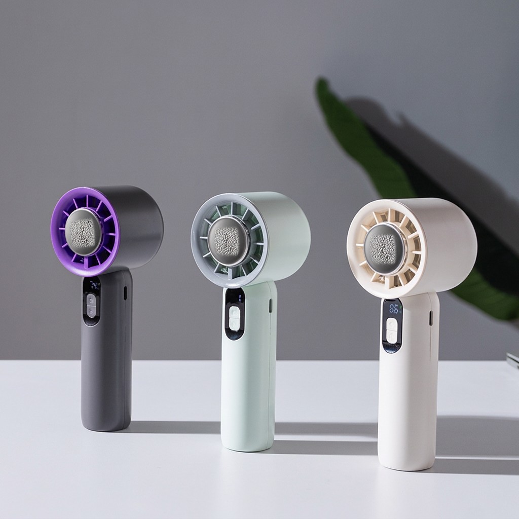 Akku Handventilator mit Kühlfunktion-Modell Nicole-3000 mAh – Bild 2